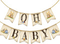 Unbala Classic Winnie Oh Baby Banner – Pooh Baby Shower & First Birthday Decor (5x7 inches)