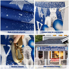 UniBirthLon Navy Blue & Silver 18th Birthday Yard Decor Kit – 66pc Balloons, Banner & Foil Number Backdrop