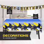 Unique Batman Birthday Party Supplies for 16 Guests | Banner, Table Cover, Masks & Plates