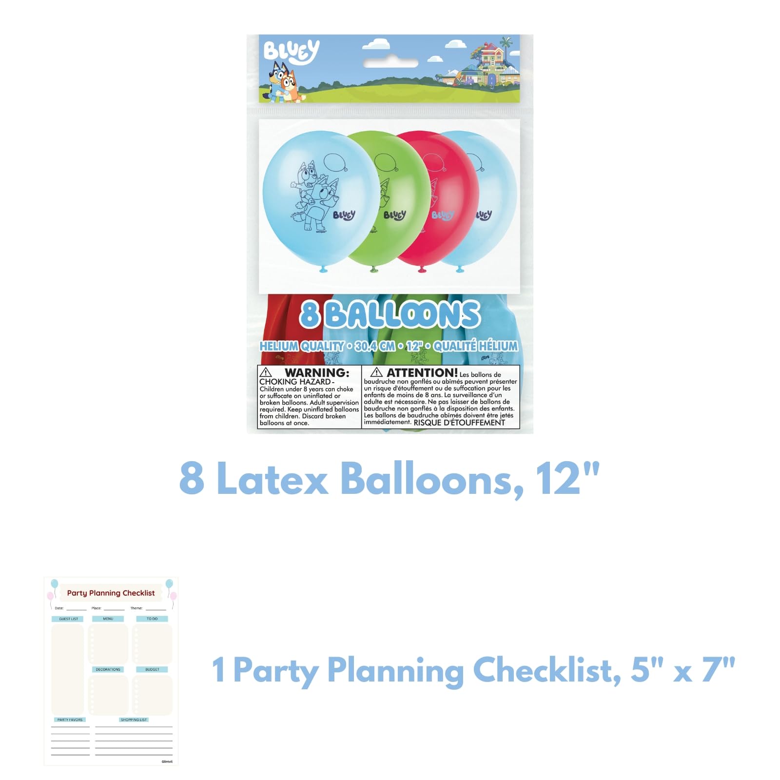 Unique Bluey Balloons Bundle – Latex & Foil Balloons for Bluey Birthday Parties