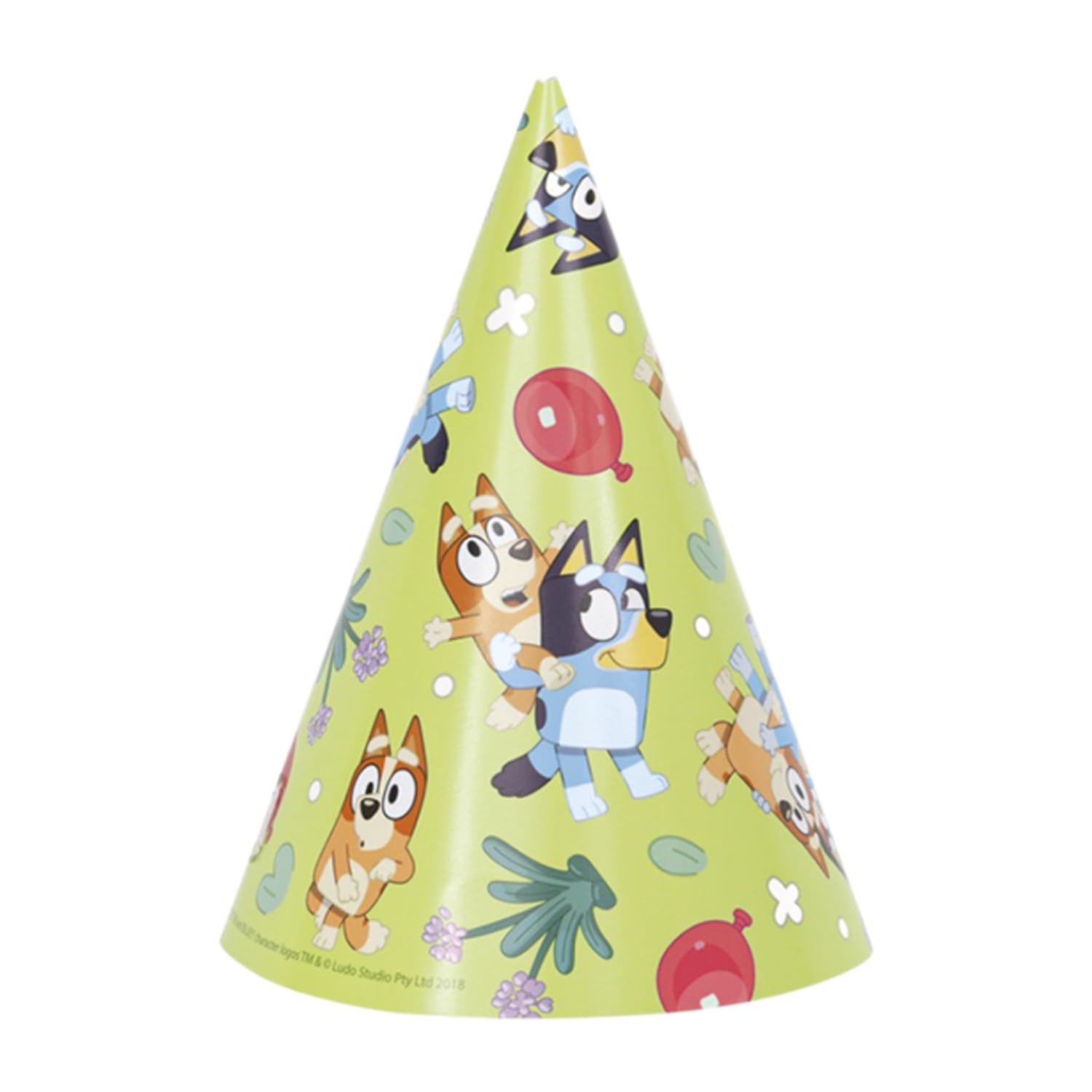 Unique Bluey Party Hats & Blowouts – 8 Hats, 8 Blowouts + Celebrate With Me Sticker