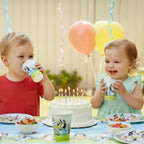 Unique Bluey Cups with Stickers – 16 Paper Cups, 4 Sticker Sheets | Officially Licensed Party Supplies