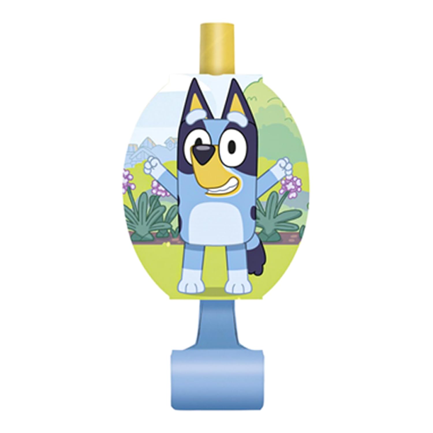 Unique Bluey Party Hats & Blowouts – 8 Hats, 8 Blowouts + Celebrate With Me Sticker