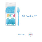Unique Bluey Birthday Party Decor Set for 16 Guests – Plates, Napkins, Forks & Sticker