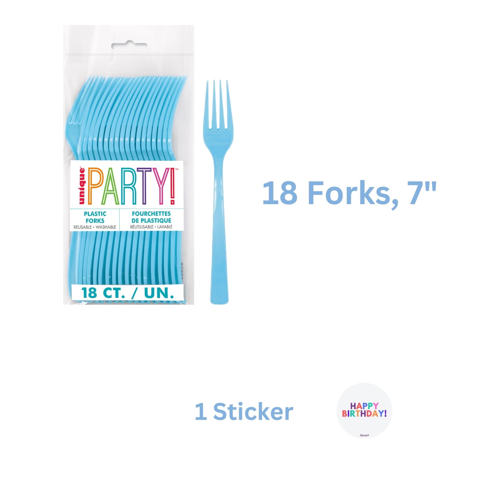 Unique Bluey Birthday Party Decor Set for 16 Guests – Plates, Napkins, Forks & Sticker