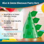 Unique Green Cone Dinosaur Party Hats (Pack of 8) – Dino Birthday Party Kit