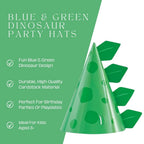 Unique Green Cone Dinosaur Party Hats (Pack of 8) – Dino Birthday Party Kit