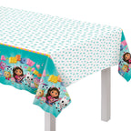 Unique Gabbys Dollhouse Birthday Party Bundle - Plates, Napkins, Table Cover & Sticker Sheet