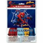 Unique Spider-Man Party Latex Balloons - 12in | Assorted Colors | 8 Pcs
