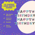 Unique Multicolor LOL Surprise Jointed Banner – Large, Easy Assembly & Reusable Paper Decor