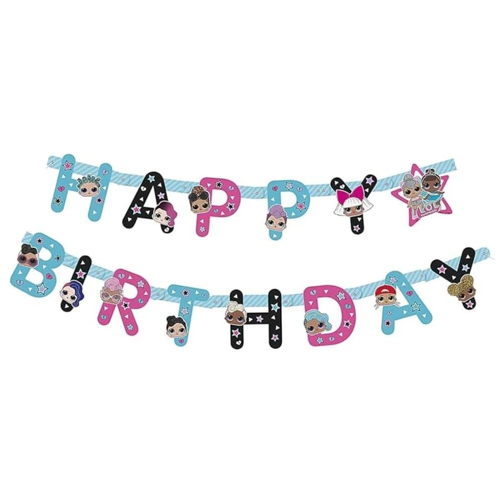 Unique Multicolor LOL Surprise Jointed Banner – Large, Easy Assembly & Reusable Paper Decor