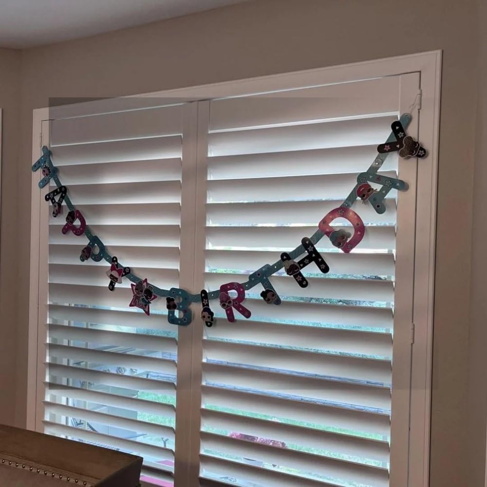 Unique Multicolor LOL Surprise Jointed Banner – Large, Easy Assembly & Reusable Paper Decor
