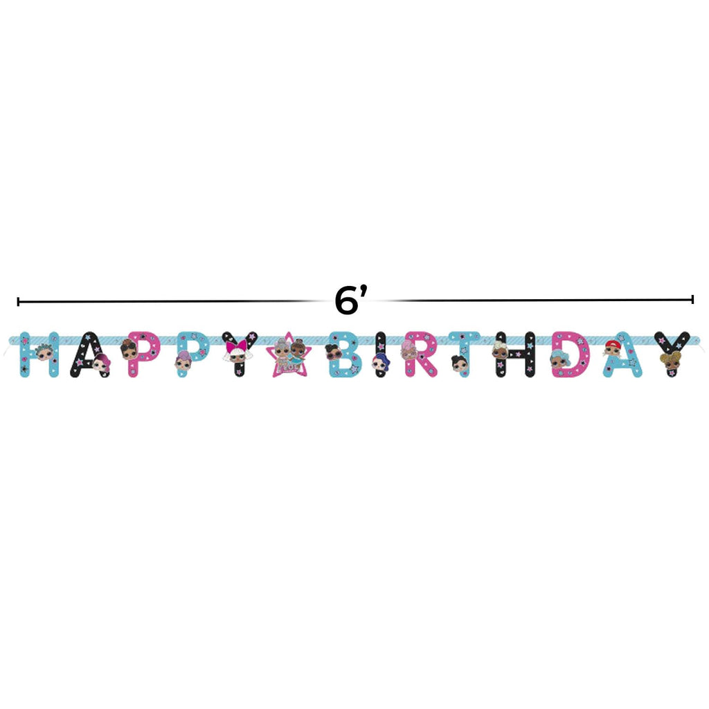 Unique Multicolor LOL Surprise Jointed Banner – Large, Easy Assembly & Reusable Paper Decor
