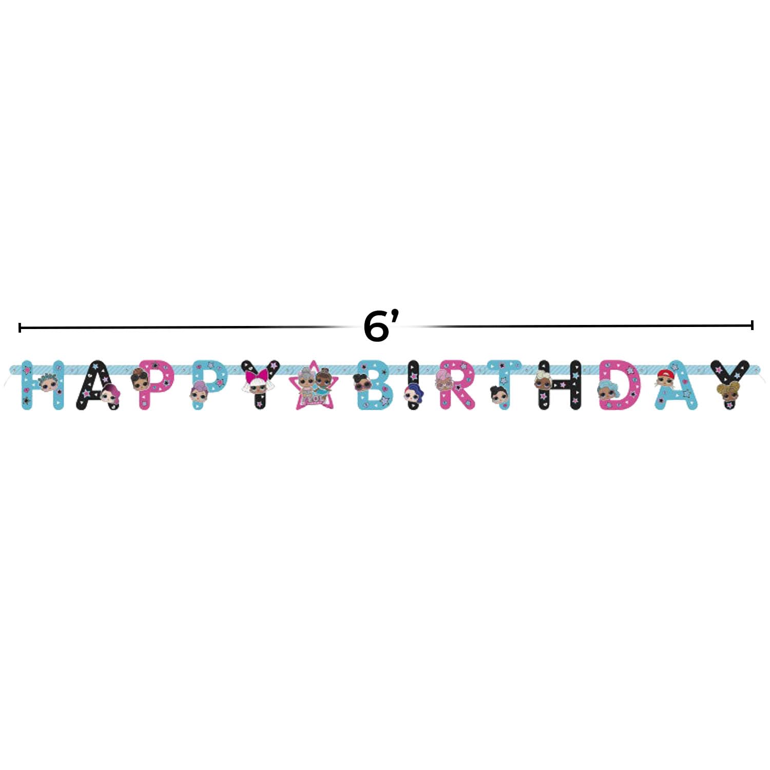 Unique Multicolor LOL Surprise Jointed Banner – Large, Easy Assembly & Reusable Paper Decor