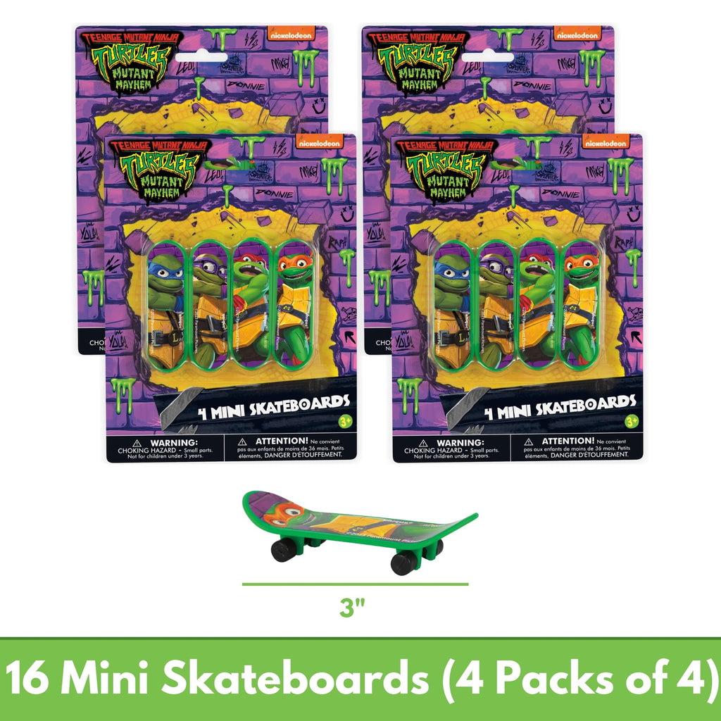 Unique Ninja Turtle Party Favors Pack – 16 Guests, TMNT Bags, Stickers, Mini Skateboards