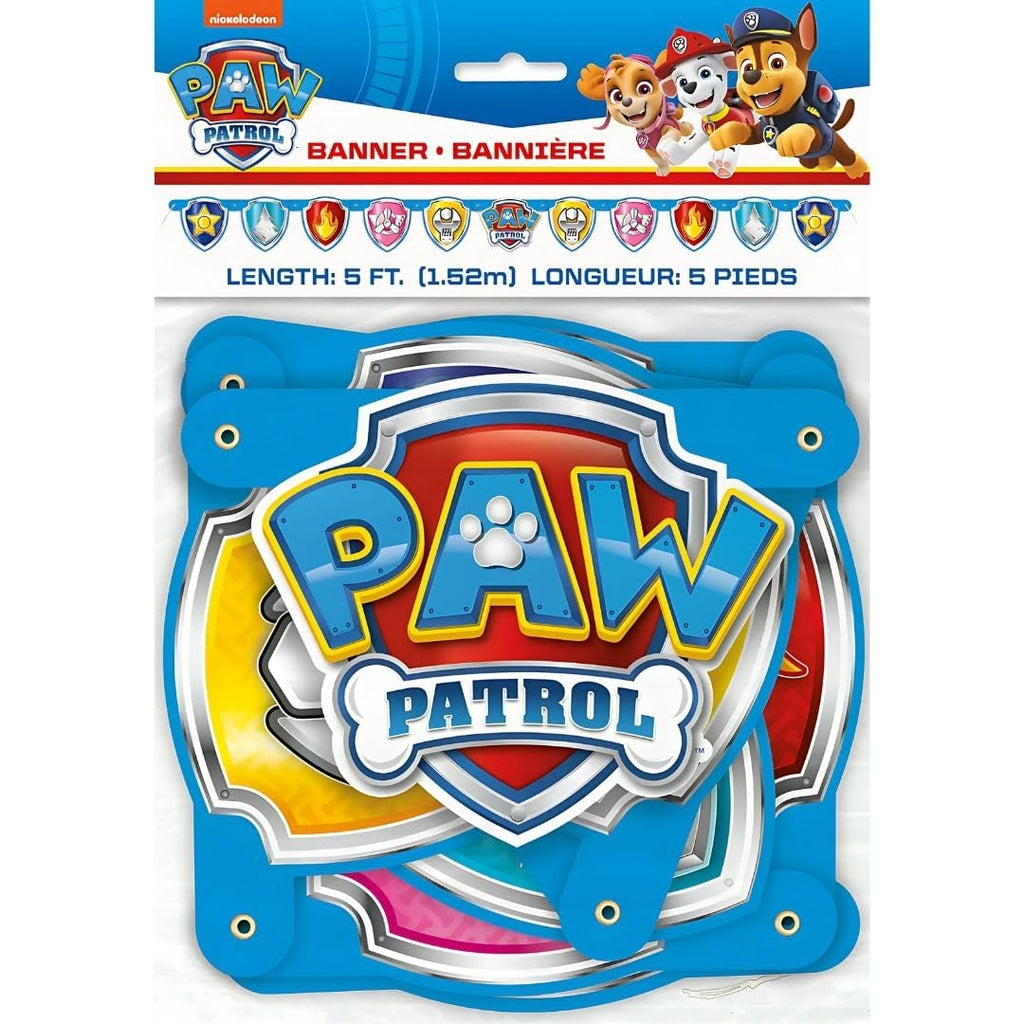 Unique Paw Patrol Large Jointed Banner (1 Pc.) - Colorful Kids Birthday Decoration