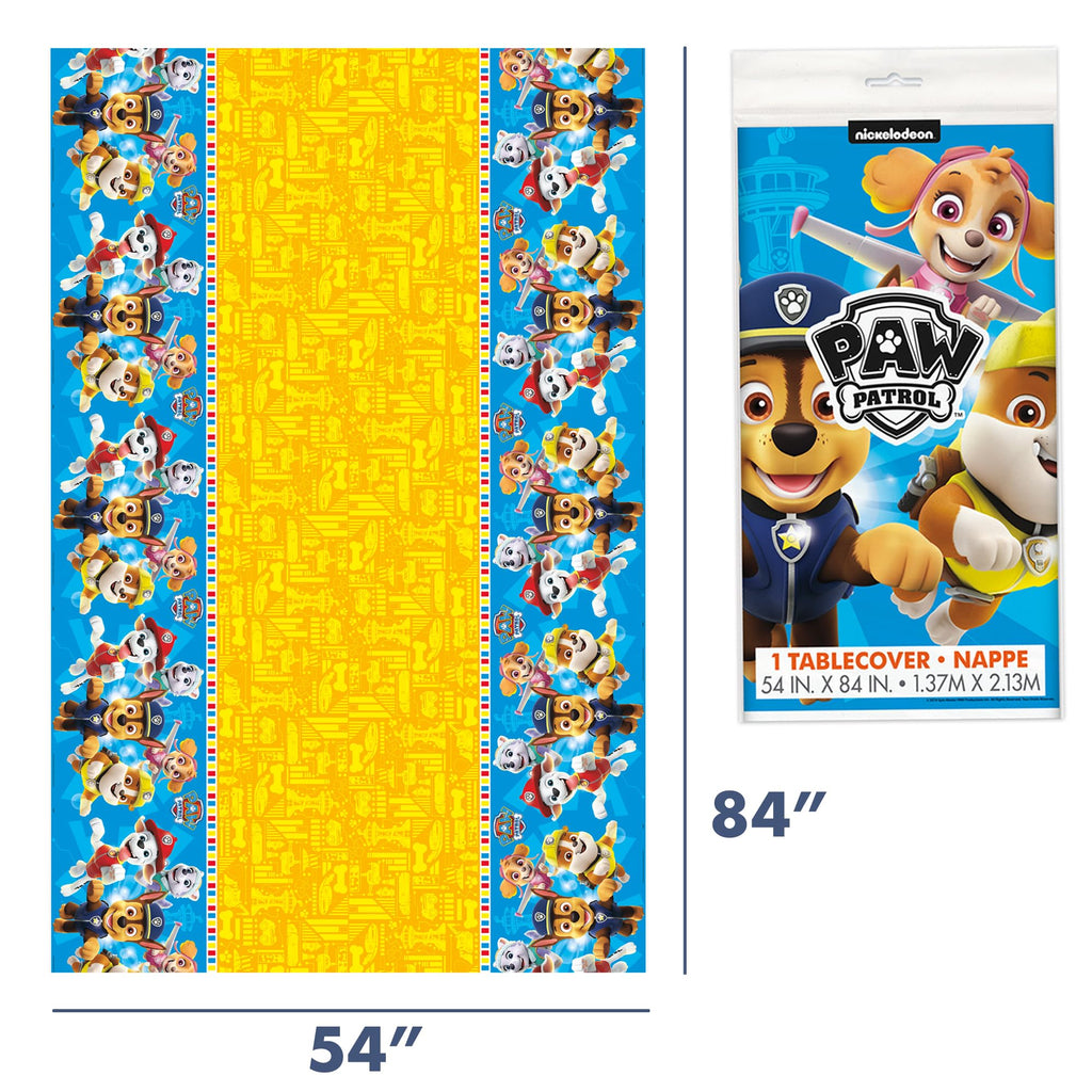 Unique Paw Patrol Birthday Decorations – Rectangular Tablecloth (Pack of 3) & Sticker | Officially Licensed