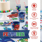 PJ Masks Birthday Party Supplies Set for 16 Guests | Decor, Plates, Cups & Button | Unique