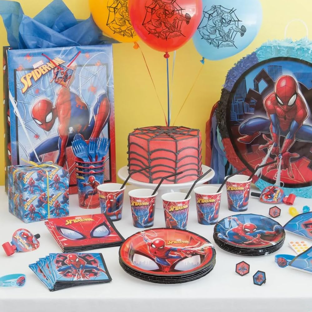 Unique Spider-Man Beverage Napkins – 5x5 in, 16 Pcs | Party Supplies