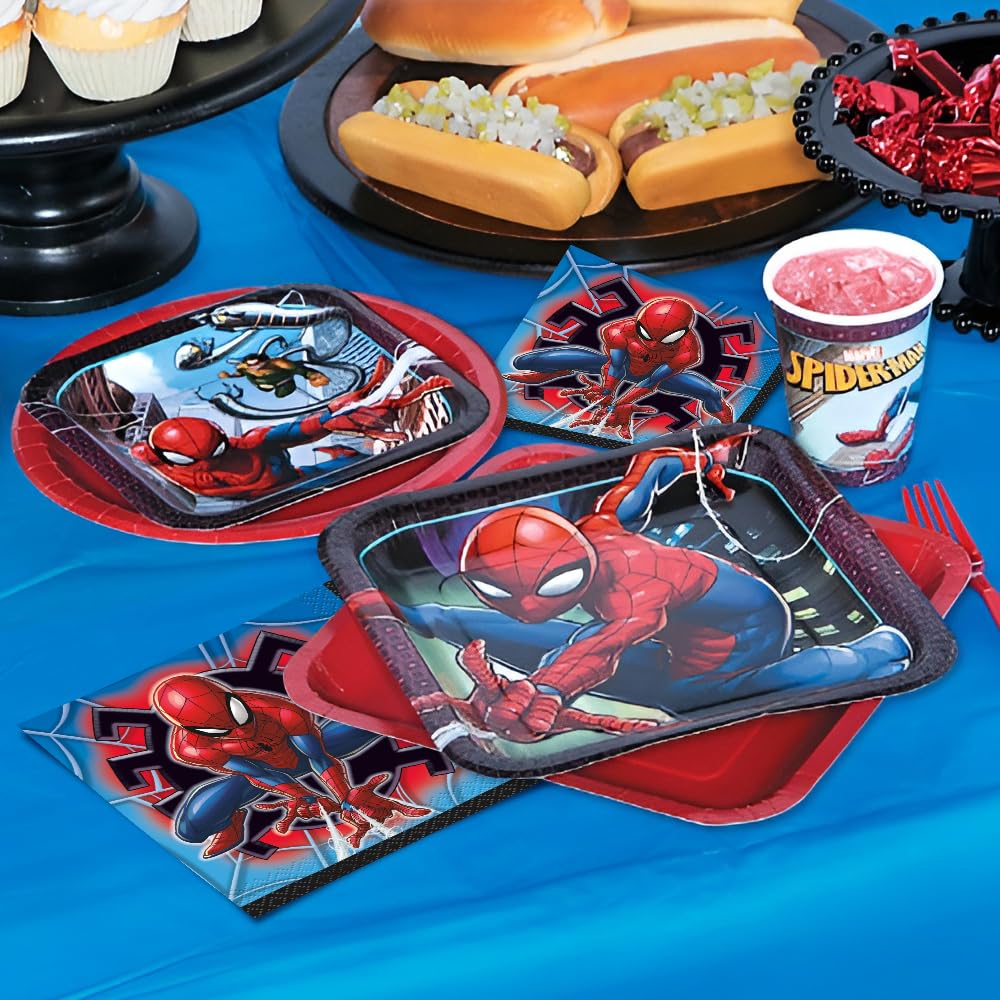 Unique Spider-Man Beverage Napkins – 5x5 in, 16 Pcs | Party Supplies
