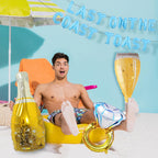 Uniticber Beach Bachelorette Decorations - Last Toast on the Coast Balloons & Banner Kit