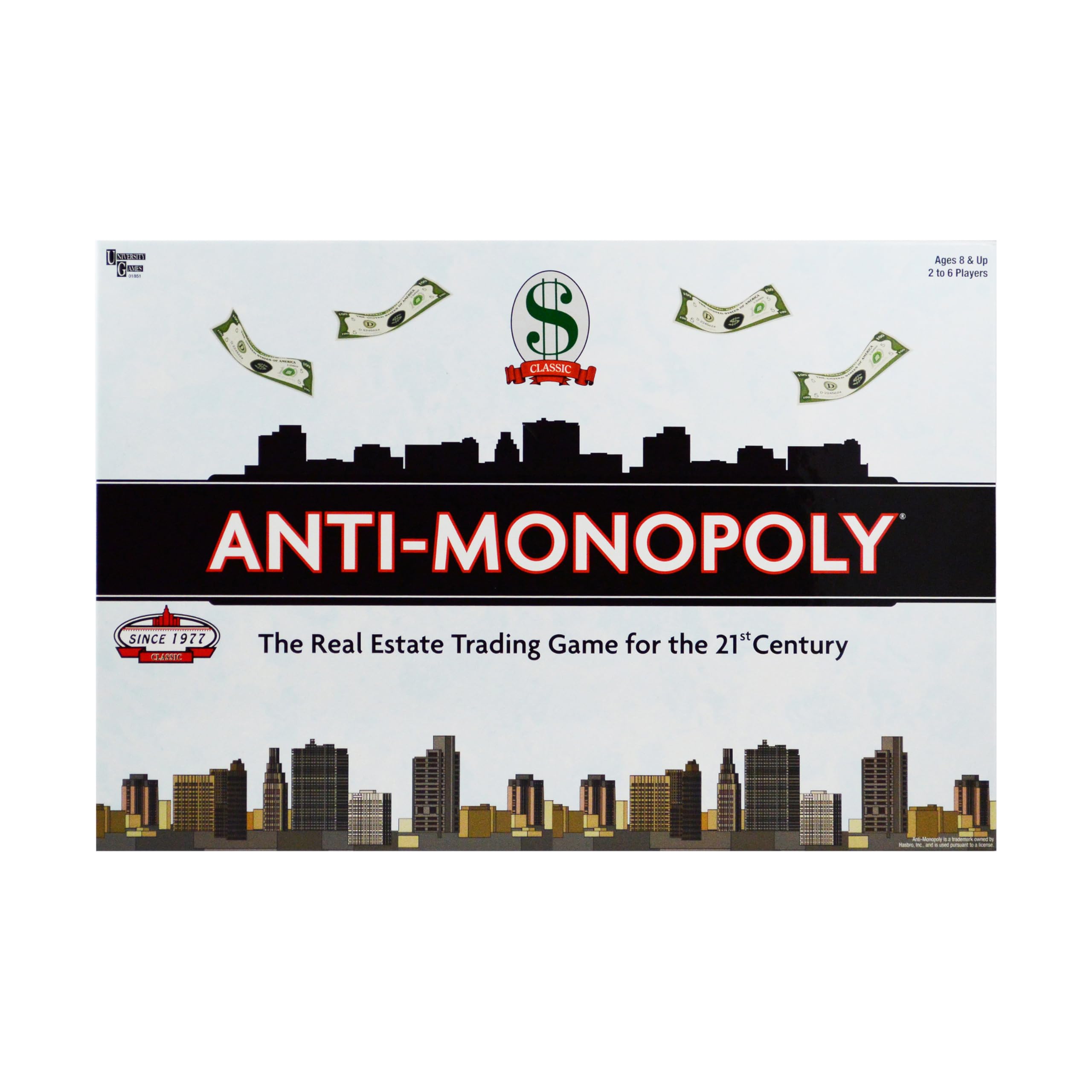 University Games Anti-Monopoly: Fresh Twist on Real Estate Strategy for 2-4 Players