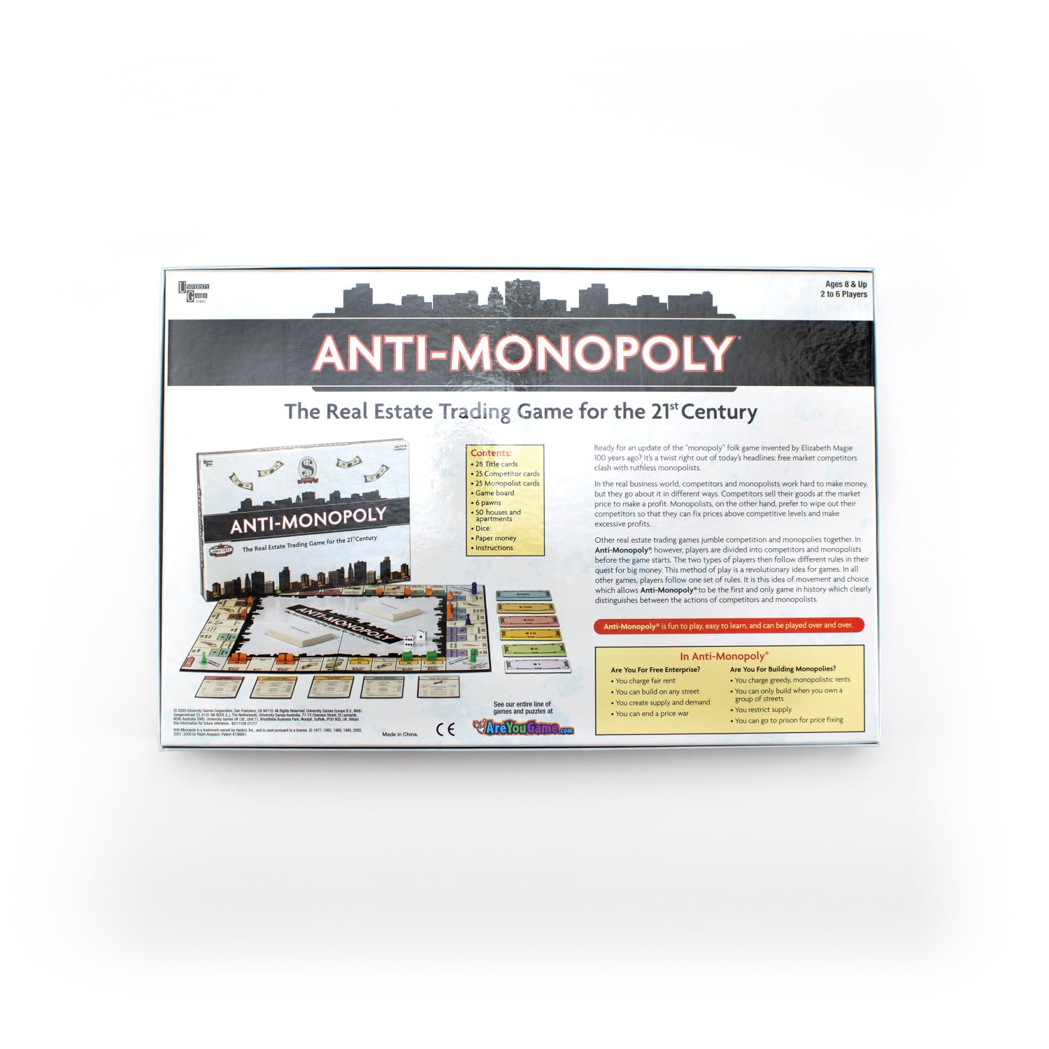 University Games Anti-Monopoly: Fresh Twist on Real Estate Strategy for 2-4 Players