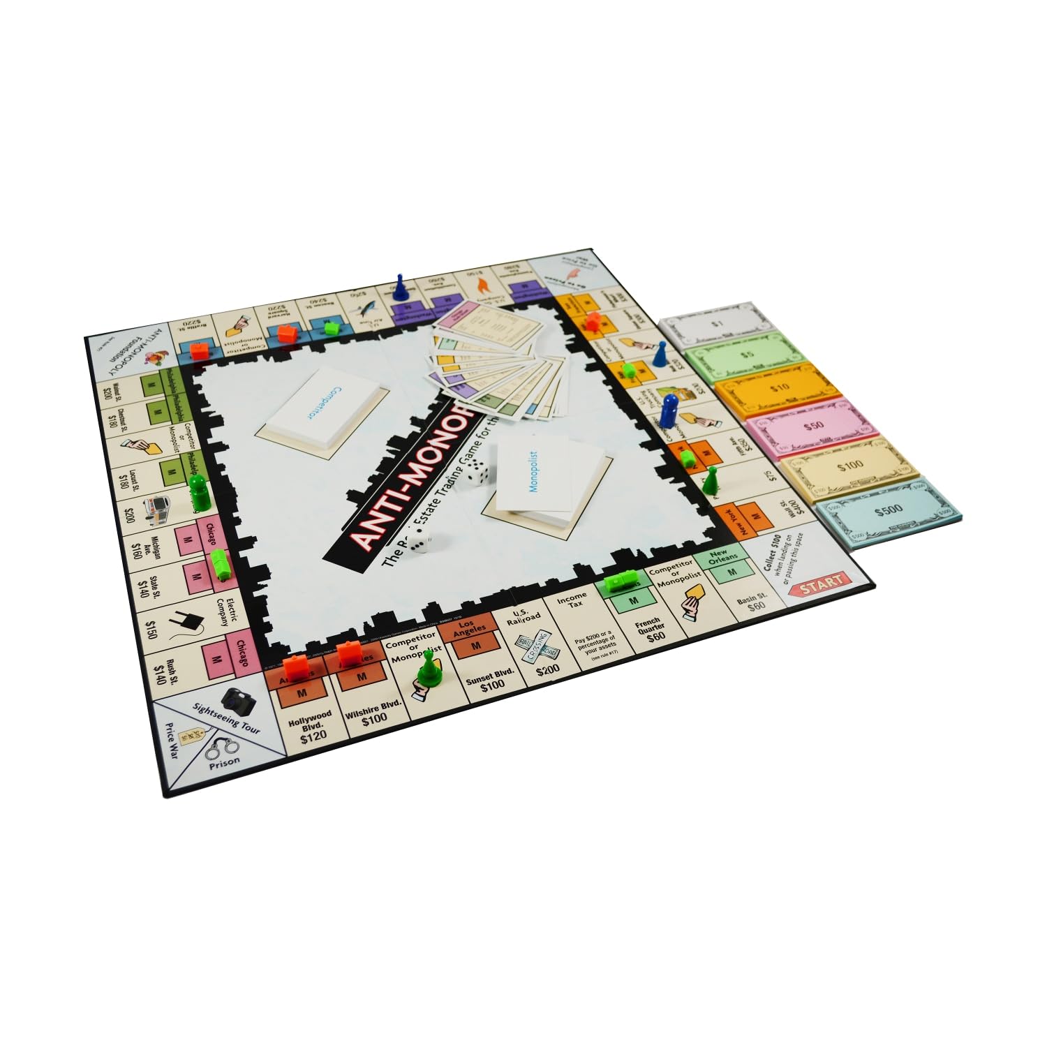 University Games Anti-Monopoly: Fresh Twist on Real Estate Strategy for 2-4 Players