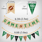 Uniwish Game Time Burlap Banner & Football Theme Party Decor – Indoor Outdoor