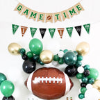 Uniwish Game Time Burlap Banner & Football Theme Party Decor – Indoor Outdoor