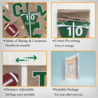 Uniwish Game Time Burlap Banner & Football Theme Party Decor – Indoor Outdoor
