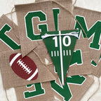 Uniwish Game Time Burlap Banner & Football Theme Party Decor – Indoor Outdoor