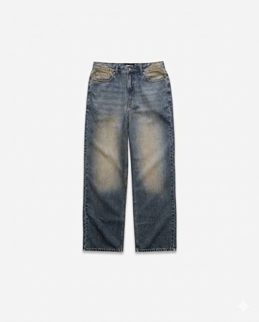 Baggy Rust Denim - Rust Blue