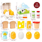 SOKA Wooden Breakfast Set - High Quality Pretend Play Food for Kids - Educational Development Toy - Certified Safety Standards