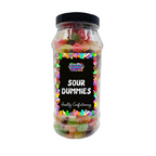 Fizzy Sour Dummies Sweets Gummy Jelly Retro Sweets Gift Jar - 555g