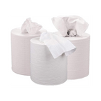 ASPECT Kitchen Rolls Centrefeed (12 Rolls, White) | 2 Ply Embossed Pattern Paper Towels | Strong and Absorbent Tissue Paper | UK Supplier | Wipe Away | Perfect for Commercial & Kitchen Use
