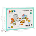 SOKA Wooden Breakfast Set - High Quality Pretend Play Food for Kids - Educational Development Toy - Certified Safety Standards