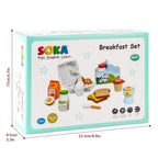SOKA Wooden Breakfast Set - High Quality Pretend Play Food for Kids - Educational Development Toy - Certified Safety Standards