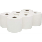 ASPECT Kitchen Rolls Centrefeed (12 Rolls, White) | 2 Ply Embossed Pattern Paper Towels | Strong and Absorbent Tissue Paper | UK Supplier | Wipe Away | Perfect for Commercial & Kitchen Use