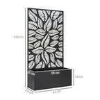 Outsunny Metal Raised Garden Bed with Trellis, Outdoor Elevated Planter Box