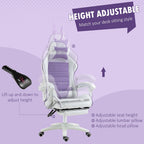 Vinsetto Gaming Chair | Footrest | Rabbit Ears | Purple