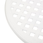 Outsunny 3PCs Garden Bistro Set Cast Aluminium Round Table with 2 Chairs White