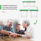Tennis Table Ping Pong Foldable with Net Game Steel 182cm Indoor, Green HOMCOM