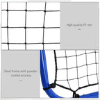 HOMCOM Double Sided Football Rebounder Net, Football Rebound Net Target Goal with 5 Adjustable Angles, Garden Football Training Equipment for Youth, Blue