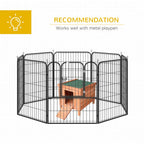 PawHut Wooden Rabbit Hutch Outdoor, Guinea Pig Hutch, Rabbit Hideaway, Cat House, Bunny Cage Small Animal House 51 x 42 x 43 cm, Natural