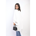 Angela Oversized Button Front Top - Stylish & Versatile Long Sleeve Shirt