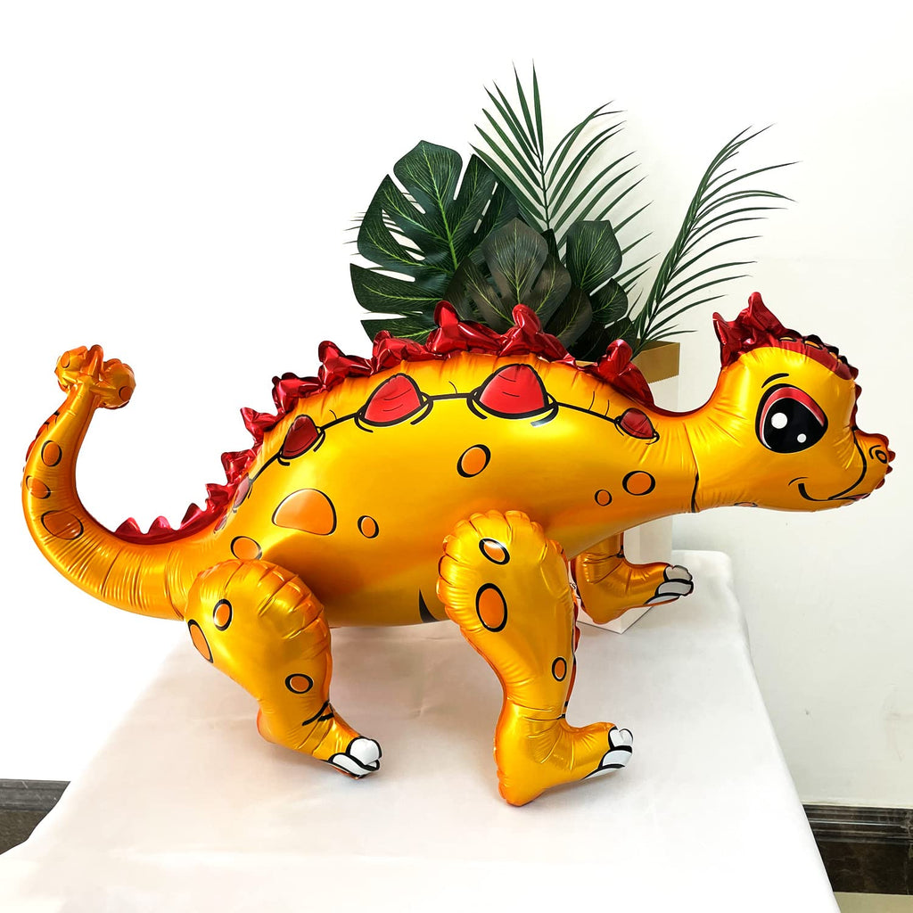 Uorbmaio Giant 3D Dinosaur Balloons 4-Pack – Self-Standing Foil Party Decor