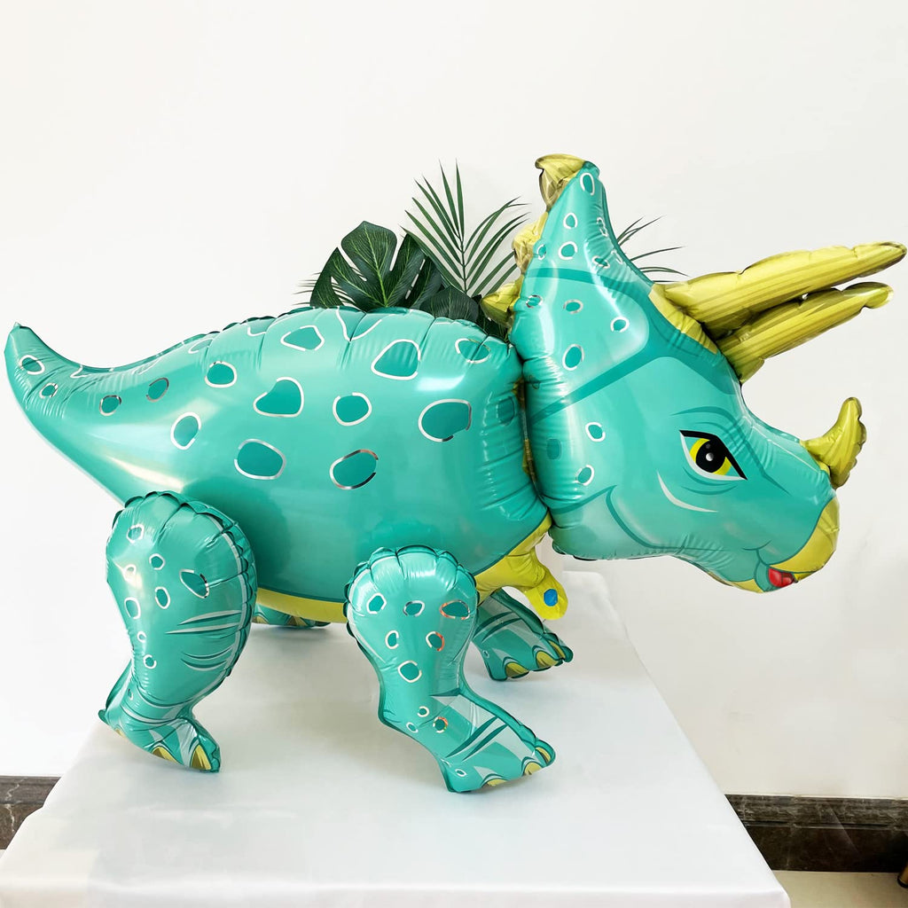 Uorbmaio Giant 3D Dinosaur Balloons 4-Pack – Self-Standing Foil Party Decor