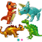Uorbmaio Giant 3D Dinosaur Balloons 4-Pack – Self-Standing Foil Party Decor