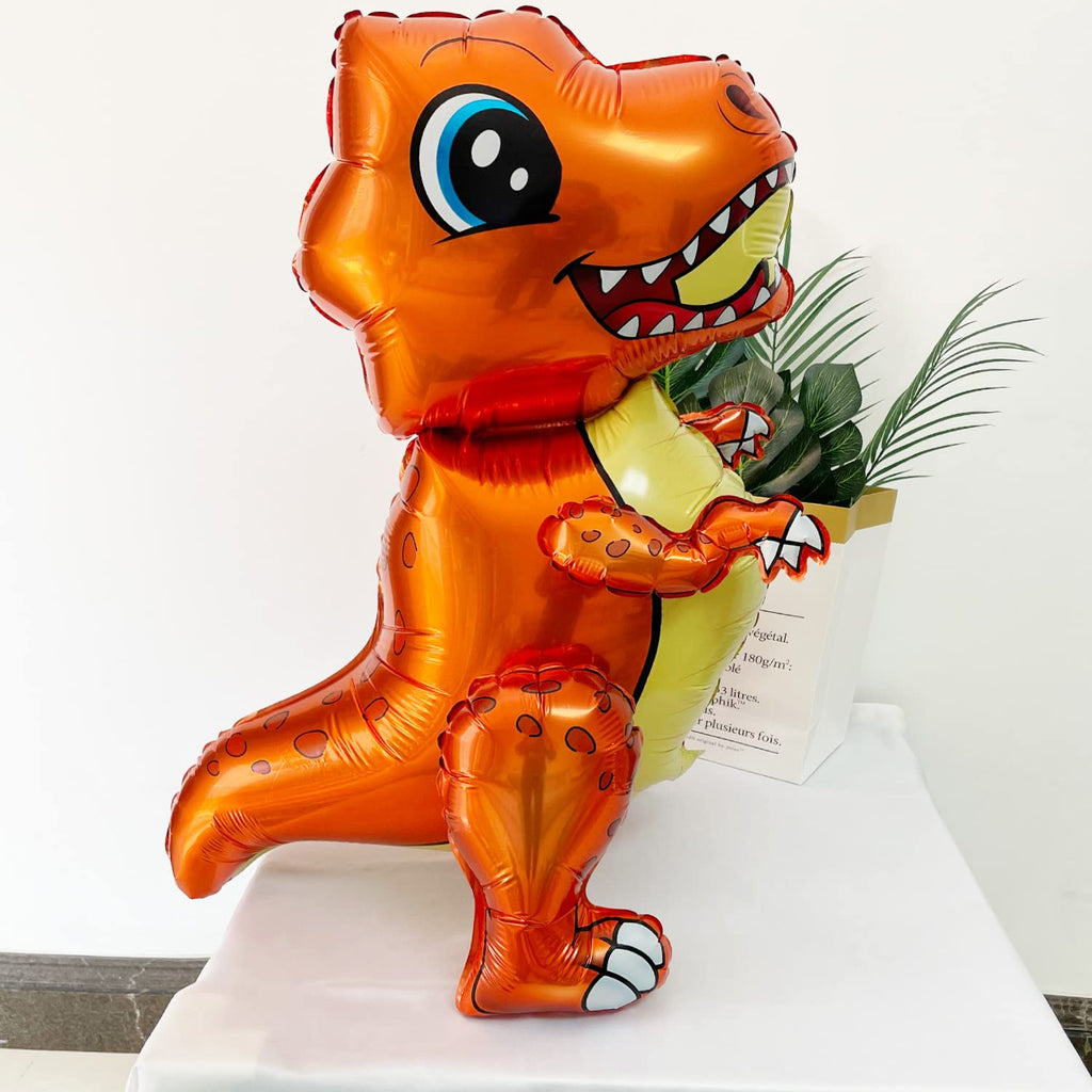Uorbmaio Giant 3D Dinosaur Balloons 4-Pack – Self-Standing Foil Party Decor